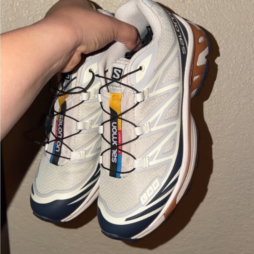 Salomon White and Navy Sneakers